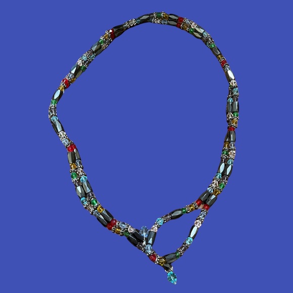 Black red green more colorful magnetic long woman wrapped bracelet or ne… - Picture 2 of 2